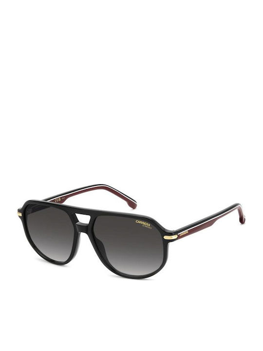 Carrera Unisex Sunglasses With Black Horn-Rimmed Frame And Grey Gradient Lens 375/S OIT/9O