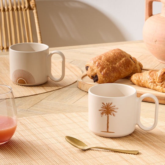 S-d Mug Ceramic Beige 360ml 2pcs