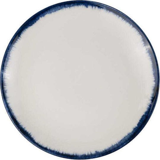 Kutahya Porselen Azure Plate Shallow made of Porcelain Light Blue with Diameter 23cm 12pcs