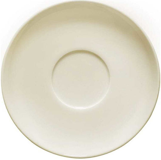 Kutahya Porselen Plate Shallow made of Porcelain Brown with Diameter 12.5cm 12pcs