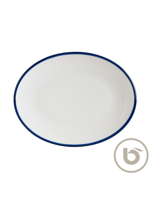 Bonna Servierplatte Oval aus Porzellan Blau 36x28cm 1Stück
