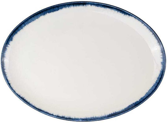 Kutahya Porselen Serving Platter Oval made of Porcelain White 27x16cm