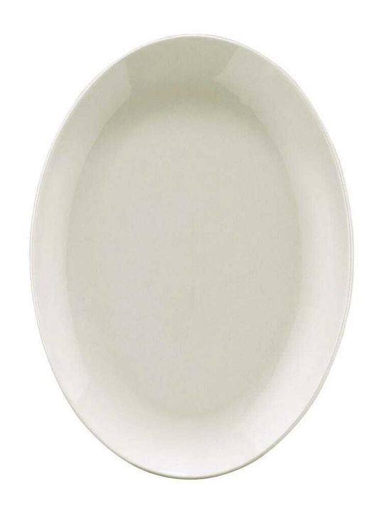 Kutahya Porselen Serving Platter Oval made of Porcelain White 33x19cm