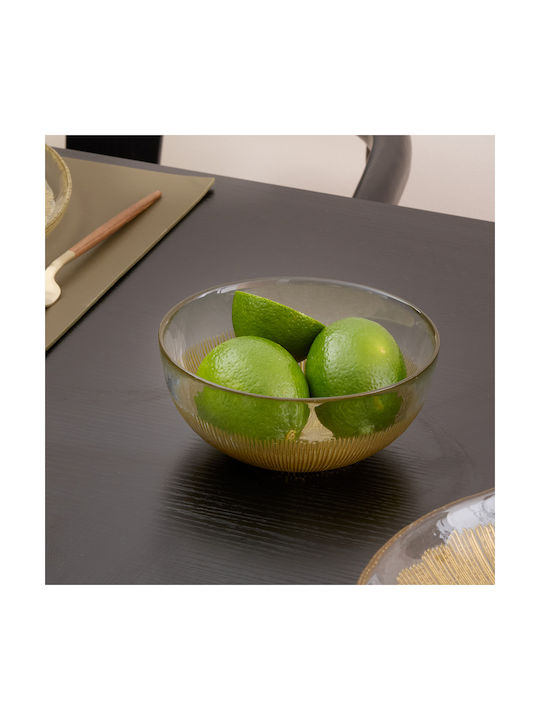 S-d Celeste Cereal Serving Bowl Round Glass Transparent with Diameter 15cm
