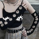 Gothic Women Fashion Shirt Black Os