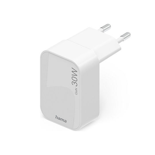 HAMA Ladegerät ohne Kabel GaN mit USB-C Anschluss 30W Weißs (00201954)