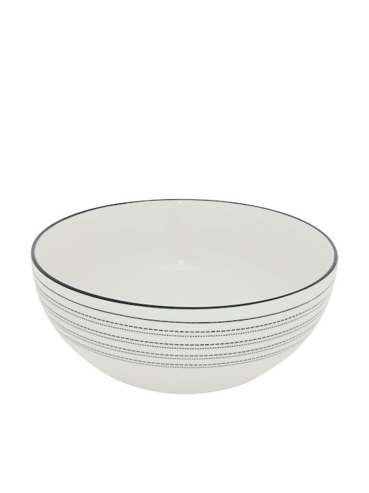 Porcelain Salad Bowl White 22.5x22.5x8.8cm
