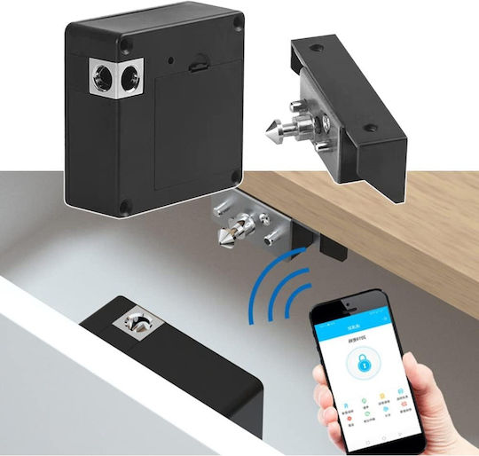 Lacăt Electronic în culoare Negru cu Conectivitate Bluetooth și Wi-Fi