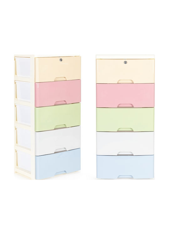 Modernhome Raft Bucătărie Plastic Capacitate 5 Multicolor 38x32x83cm
