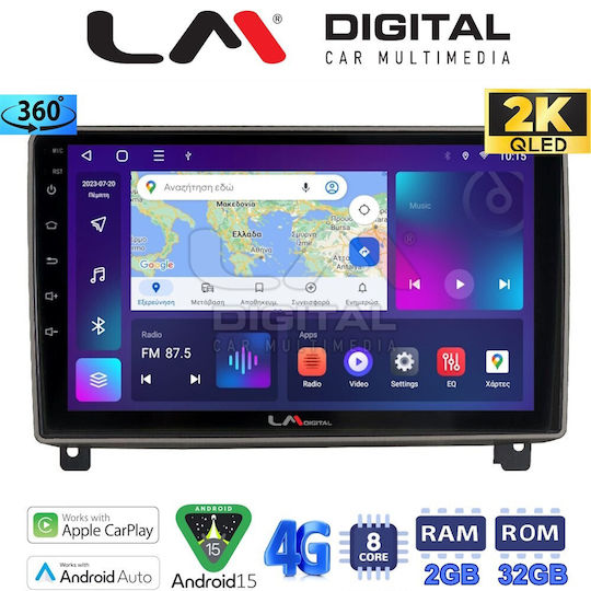 LM Digital Ηχοσύστημα Αυτοκινήτου για Peugeot 407 2004 > 2011 (Bluetooth/USB/WiFi/GPS/Apple-Carplay/Android-Auto)