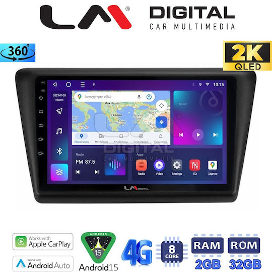 LM Digital Ηχοσύστημα Αυτοκινήτου για Skoda Rapid 2013-2017 (Bluetooth/USB/WiFi/GPS/Apple-Carplay/Android-Auto)