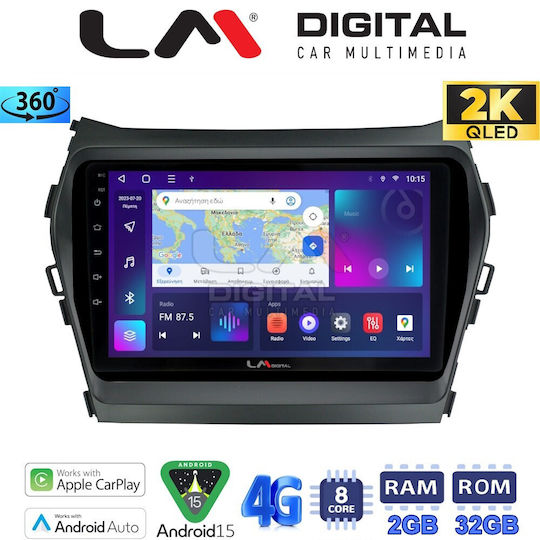 LM Digital Ηχοσύστημα Αυτοκινήτου για Hyundai Santa Fe / iX45 2013 > 2017 (Bluetooth/USB/WiFi/GPS/Apple-Carplay/Android-Auto)
