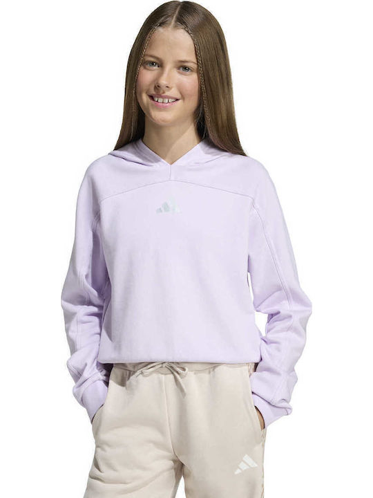 Kinder-Sweatshirt Gekürzt mit Kapuze Lilac Sweatshirt