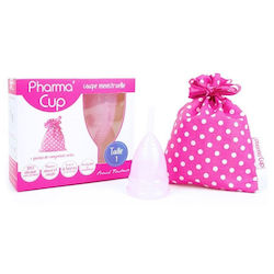 Pharma' Cup Menstrual Cup Silicone Pink Size 1 1pc