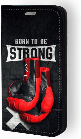 Калъф Книга Дизайн Born To Be Strong 91352 Poco X7 5g