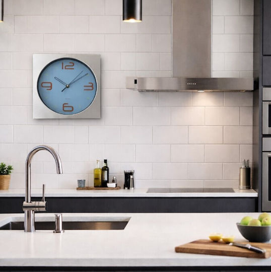 Galifas Wanduhr Kunststoff Silber Ø26cm