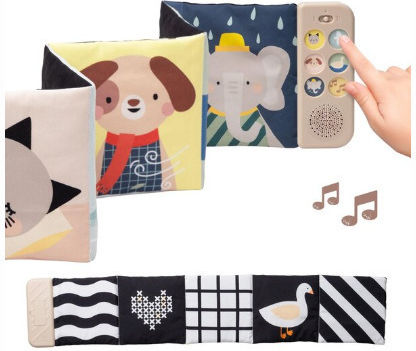 Taf Toys Soothing Sounds Activity Book Fabric with Sounds for Newborns