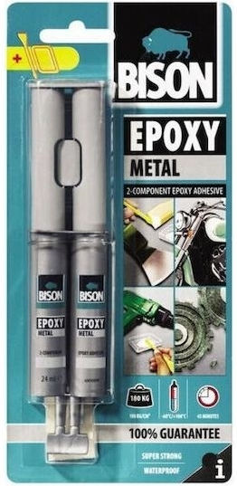 Bison Metal Εποξική Κατασκευαστική Κόλλα 2 Συστατικών 24ml