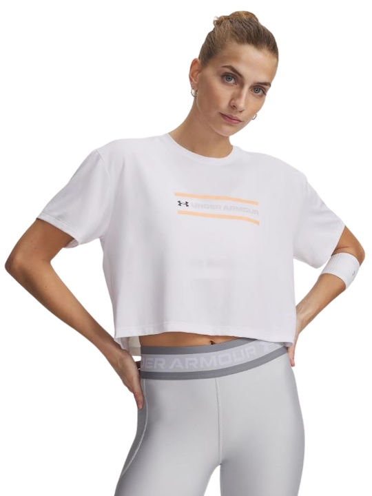Under Armour Women's Athletic Crop T-shirt White