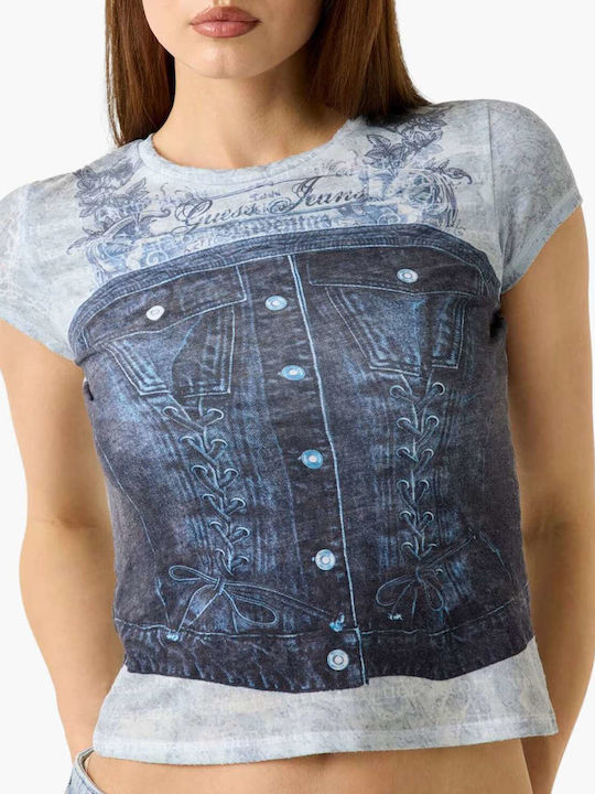 Women's Top with Spaghetti Straps Blue