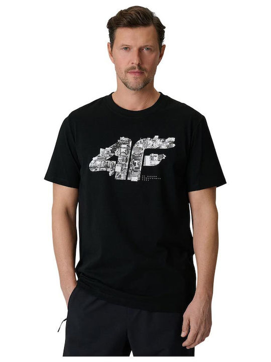 4F T-shirt Μαύρο