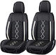 Premium Car Seat Covers 5 Seats Deluxe Perforated Eco Leather Textile Black White