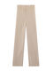 High Rise Women's Jeans Pants in Relaxed Fit Beige