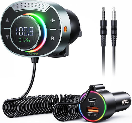 FM Transmitter Autovehicul cu Type-C / USB