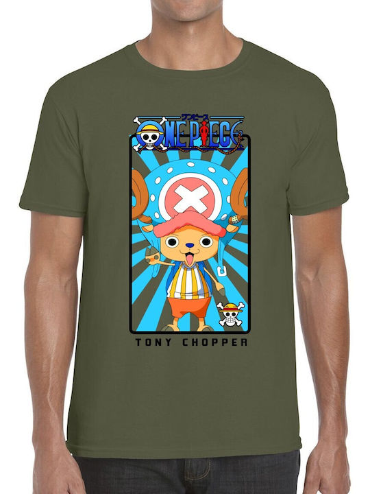 Pop Culture T-shirt One Piece Chopper Militärgrün