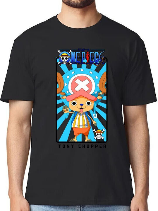 T-Shirt One Piece Chopper Popkultur Schwarz
