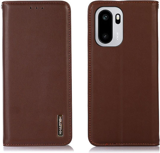 Khazneh Leder Book Hülle Braun OnePlus 15R 5G