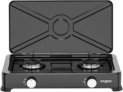 Hausberg Countertop Burner Flüssiggas Double Schwarz