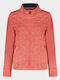 Women's Orange Zip-Up Cardigan