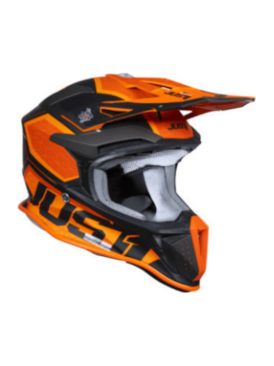 Just1 Racing J-18 F Hexa Motocross ECE 22.06 Orange/Titanium/Black