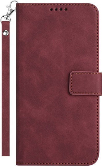 Brieftasche Synthetisches Leder / Silikon Burgundisch (Huawei P60, Huawei P60 Pro)