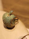 Silver Apple Ring Tsavorite R15