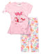 Kinder-Set mit Leggings Sommer 3Stück Pink