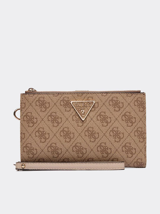 Guess Laurel Ii Μεγάλο Γυναικείο Πορτοφόλι Καφέ