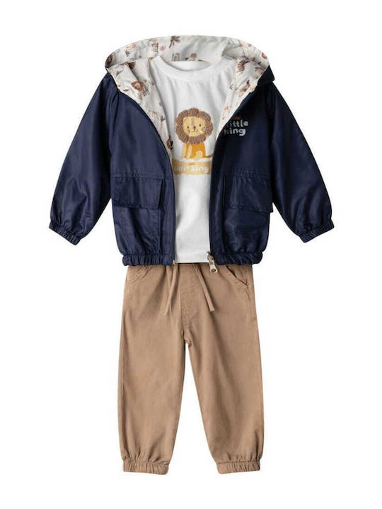 Kinder-Set mit Hose & Jacke Winter 3Stück Navy
