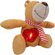Plush Teddy Bear Brown Heart Lights Up 23cm
