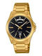 Casio Колекция Мъжки Часовник 39.8мм На Батерия със Златиста Стоманена Гривна