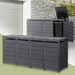 ML-Design Πλαστικός Κάδος Απορριμμάτων 240lt Γκρι