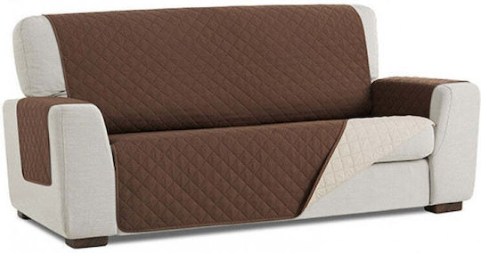 Sofazip Elastic Cover for Four Seater sofa Brown - Beige 220εκ. 1pcs SZMATMABE