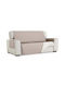 Sofazip Elastische Abdeckung für Fünfsitzer-Sofa Cappuccino - Ivory 240εκ. 1Stück SZMATCAIV