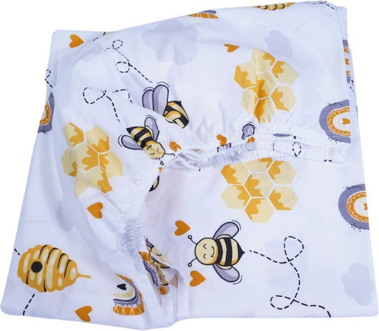 Confort Family Lenjerie De Patut Bebe Cu Cauciuc Alb 120x60cm