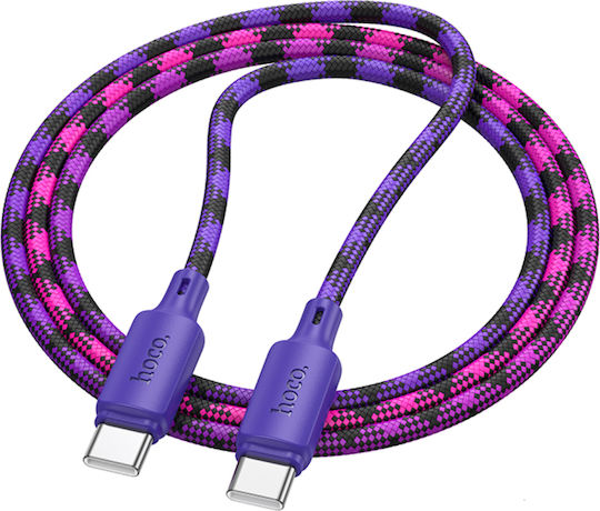 Hoco X116 Geflochten USB 2.0 Kabel USB-C männlich - USB-C 60W Mehrfarbig 1m