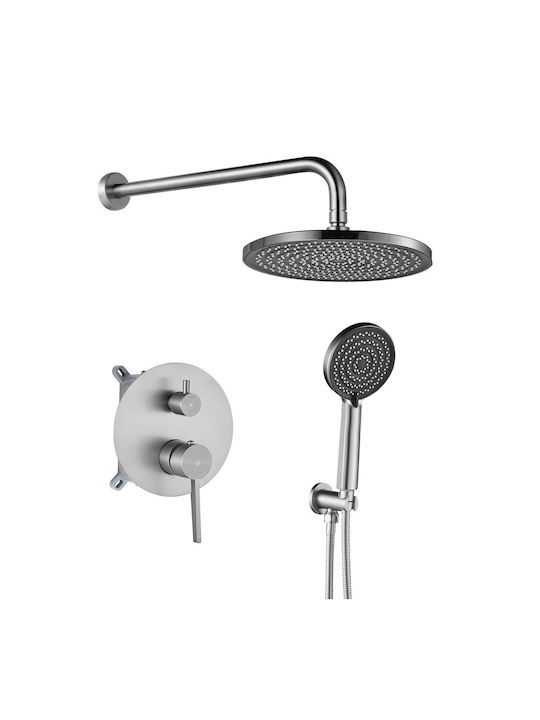 Rea Foster Set Mixer, Telefon & Cap Duș Îngropată pentru Duș Argintiu