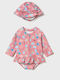 Mayoral Kids Swimwear Swimwear Set with Hat Terracotta