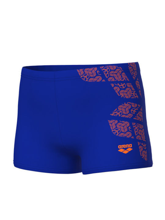 Arena Kids Swimwear Swim Shorts Neon Blue-team Orange