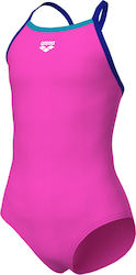 Arena Детски Бански Една част Shocking Pink, Neon Blue, Eyeblush